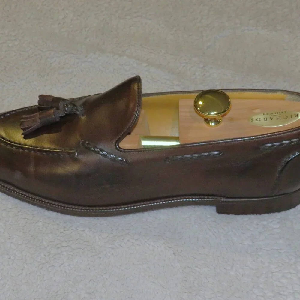 Edward Green Belgravia Dark Oak Antique Loafers 10.5 C NWB - Picture 4 of 15